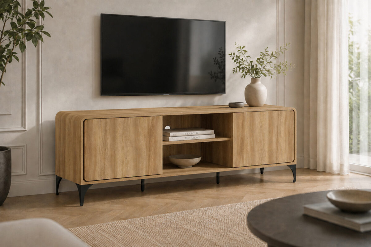 Tv-meubel Urbino 170 cm eiken naturel Japandi