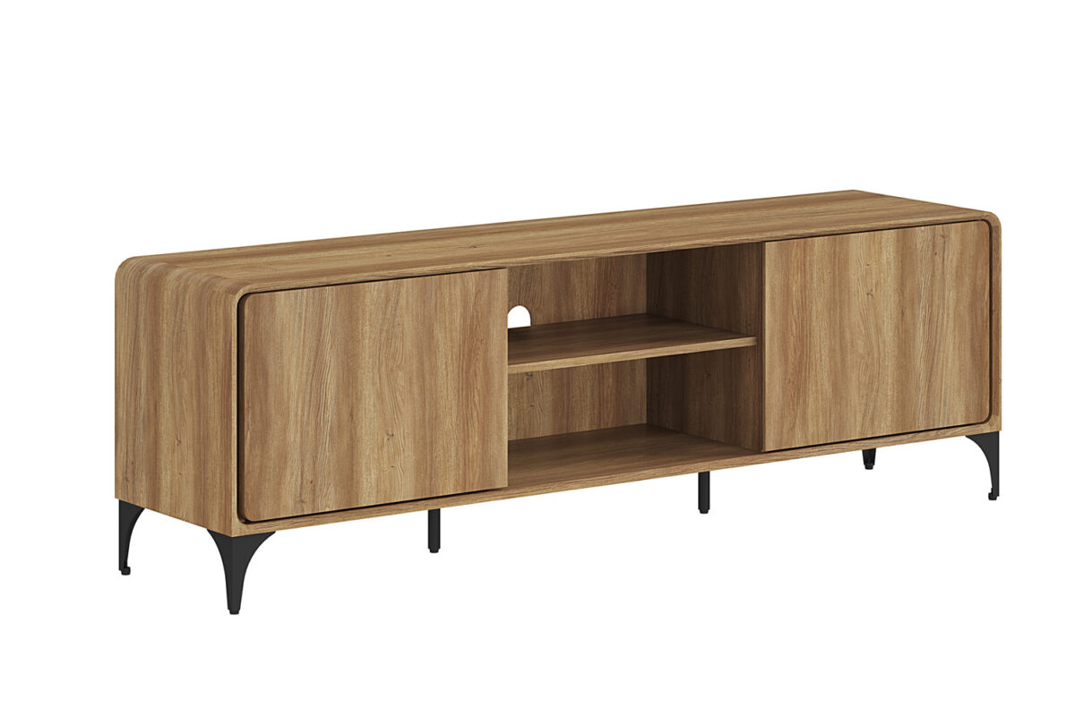 Tv-meubel Urbino 170 cm eiken naturel Japandi – foto 3