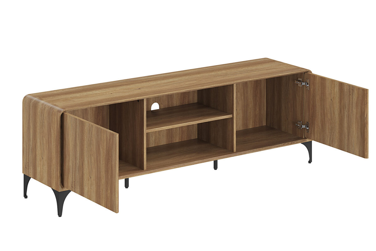 Tv-meubel Urbino 170 cm eiken naturel Japandi – foto 6