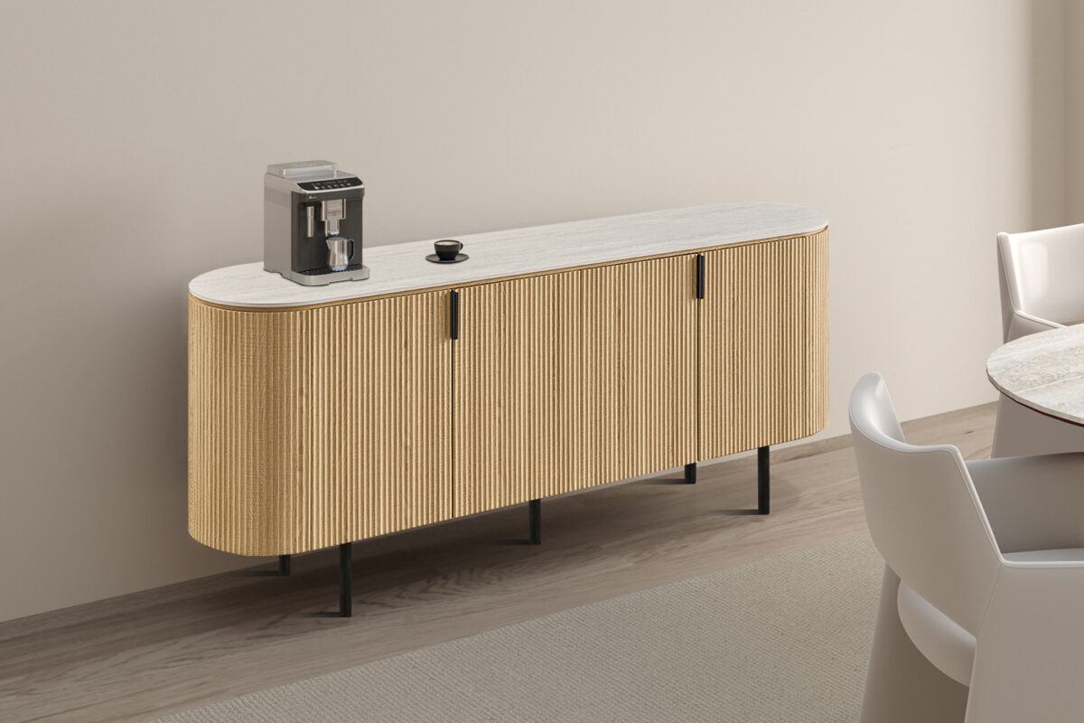 Dressoir Ravenna 200 cm naturel eiken Japandi