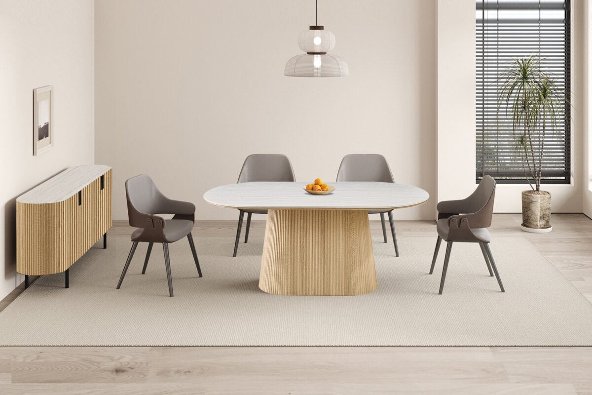 Dressoir Ravenna 200 cm naturel eiken Japandi – foto 2