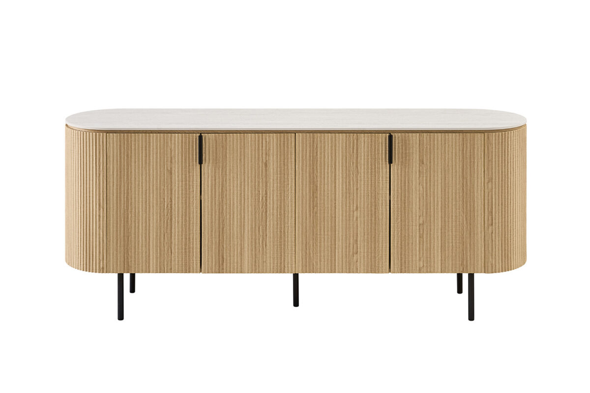 Dressoir Ravenna 200 cm naturel eiken Japandi – foto 4