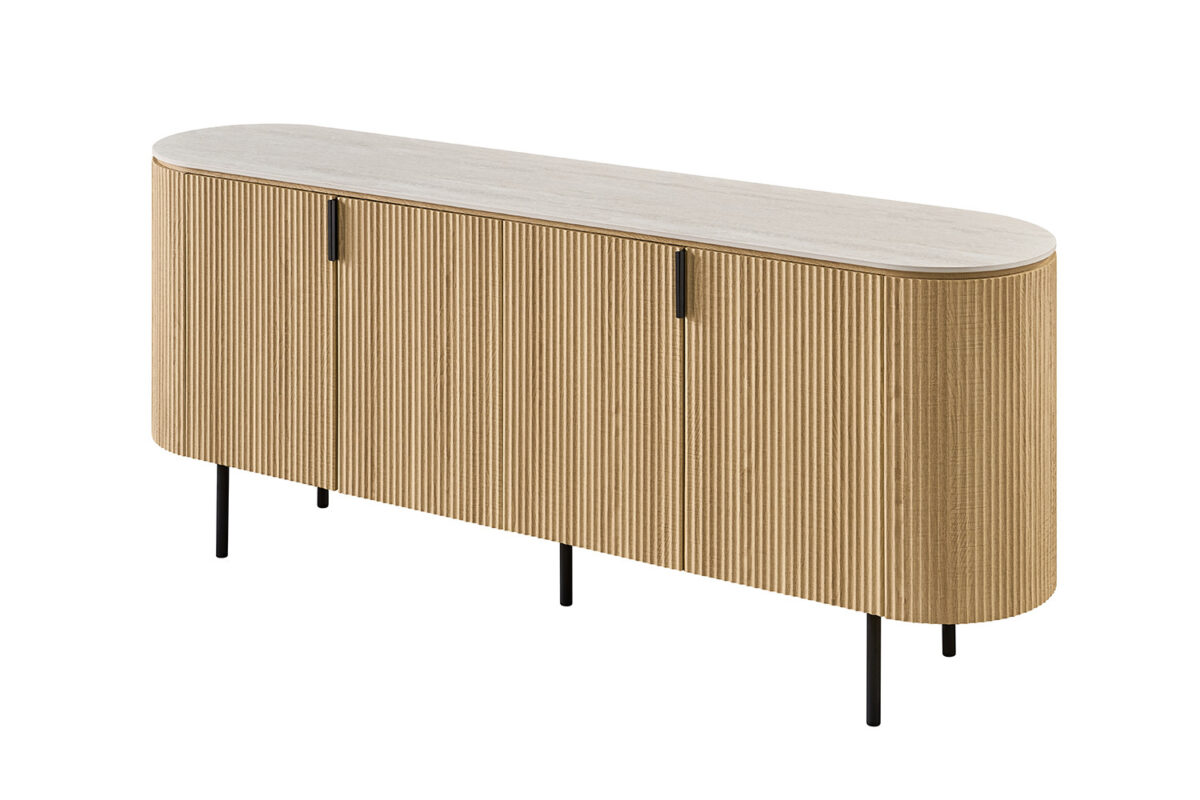 Dressoir Ravenna 200 cm naturel eiken Japandi – foto 5