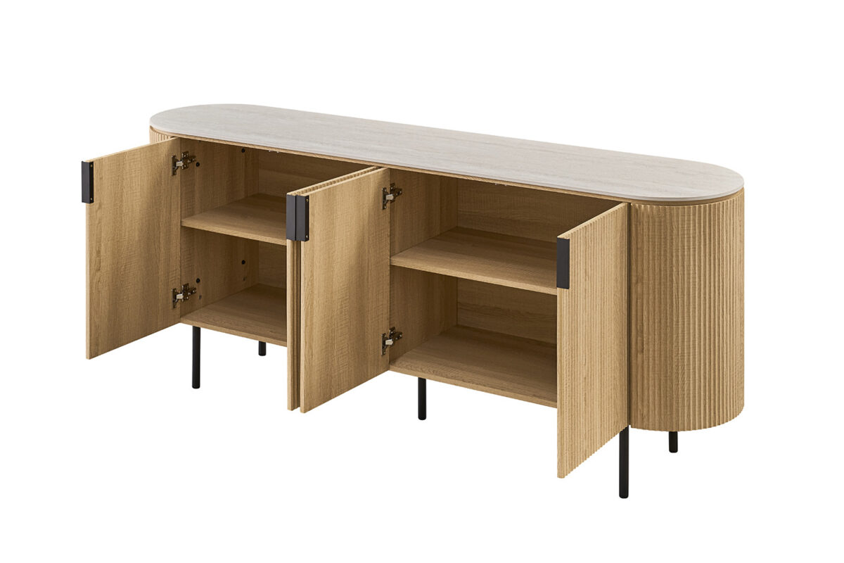 Dressoir Ravenna 200 cm naturel eiken Japandi – foto 7