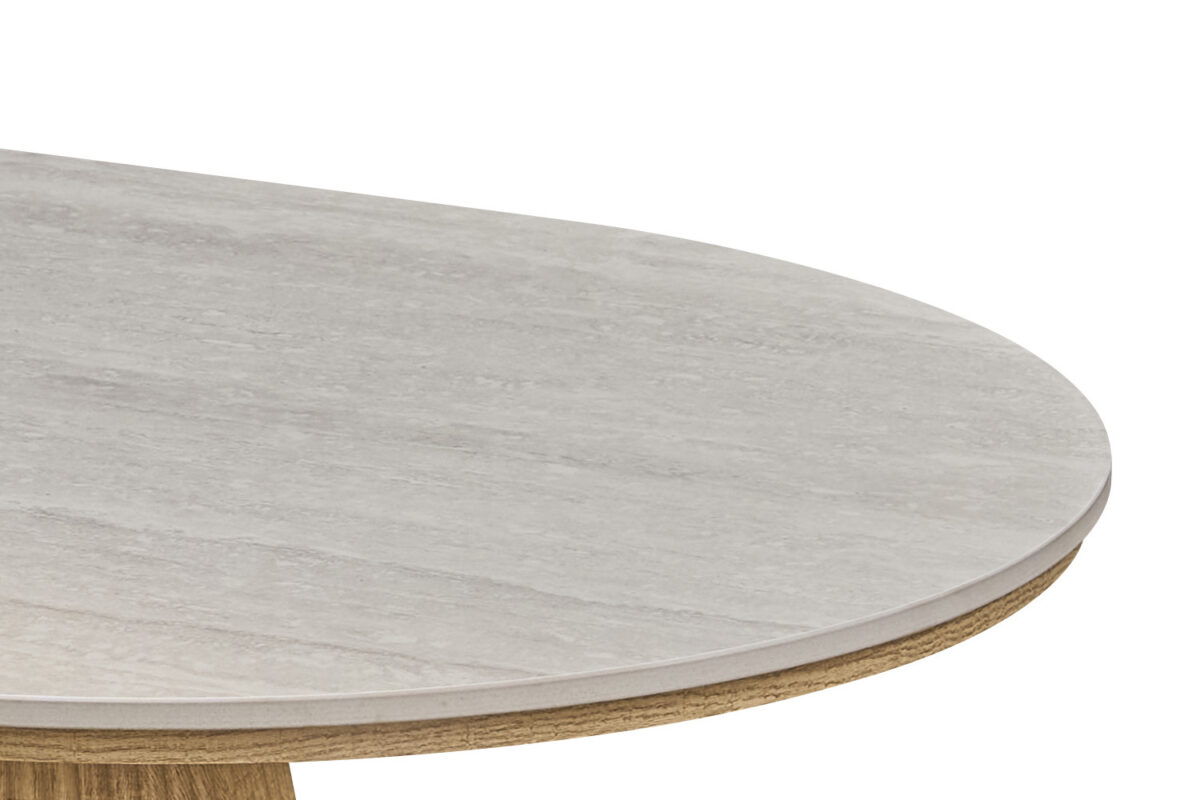 Salontafel Ravenna Ovaal 120 cm naturel eiken grijs Japandi – foto 7
