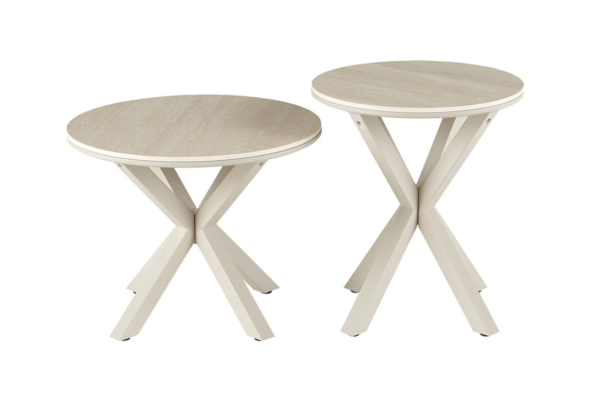 Salontafel Helsinki Rond 60 cm steen barok beige Scandinavisch – foto 9