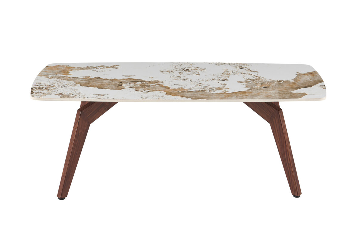 Salontafel Como 120x60 cm marmerlook walnoot Hotel chique – foto 3