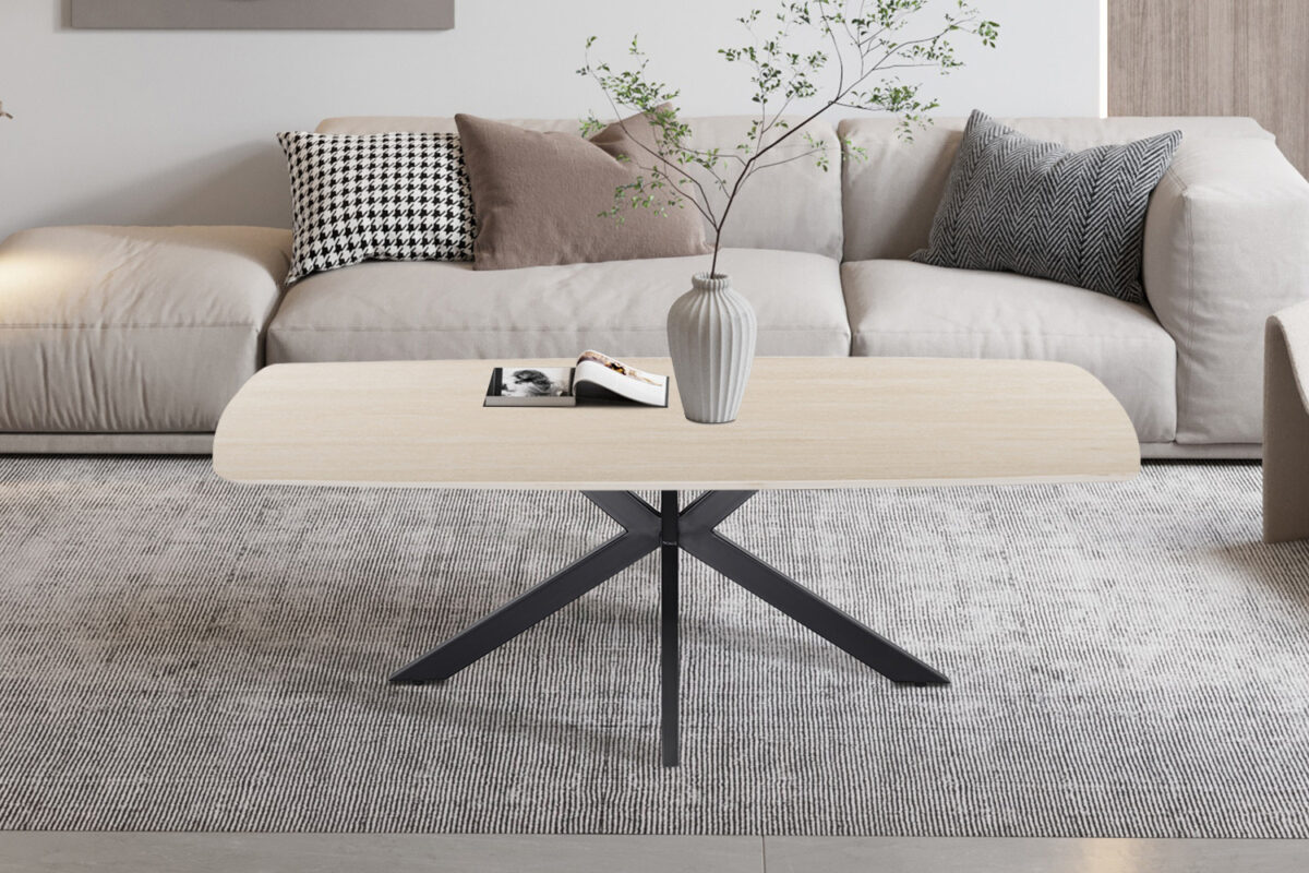 Salontafel Firenze Deens ovaal 130 cm steen barok beige