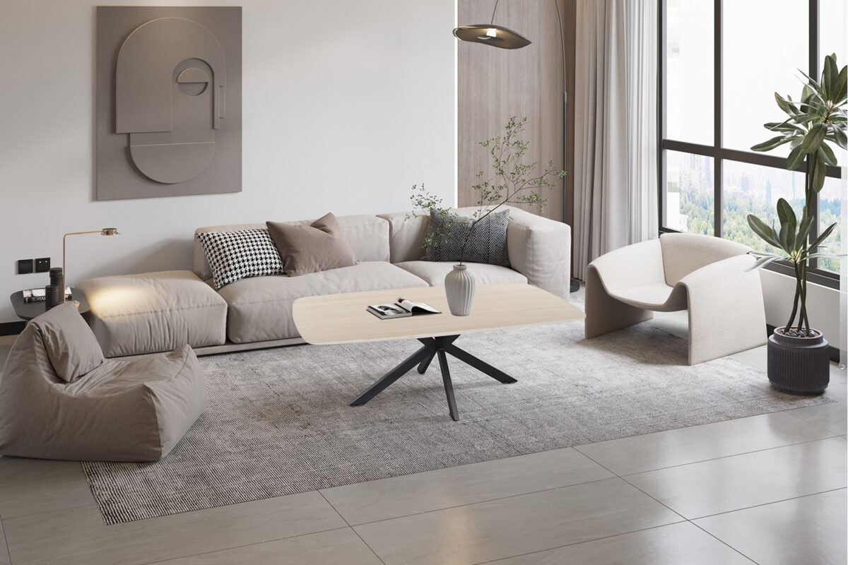Salontafel Firenze Deens ovaal 130 cm steen barok beige – foto 2