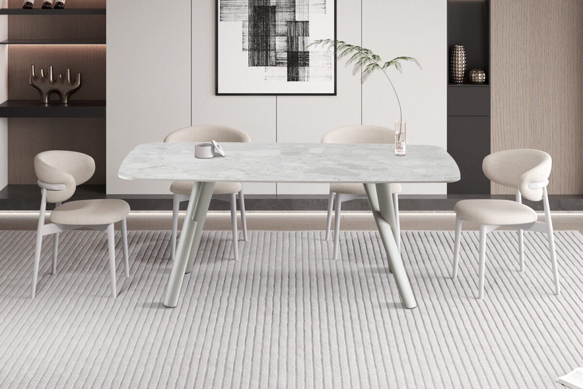 Eettafel Ferrara 160x90 cm steen beige Scandinavisch