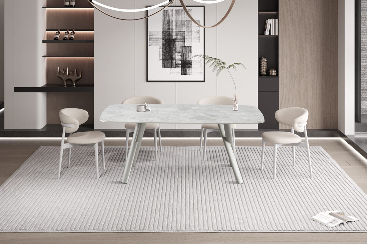 Eettafel Ferrara 160x90 cm steen beige Scandinavisch – foto 2