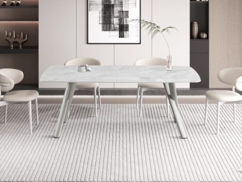 Eettafel Ferrara 200x100 cm steen beige Scandinavisch