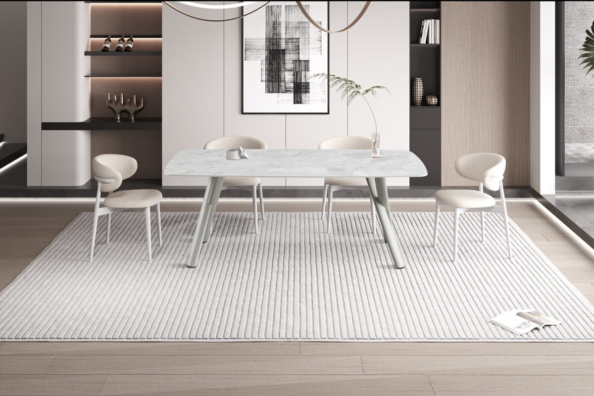 Eettafel Ferrara 200x100 cm steen beige Scandinavisch – foto 2