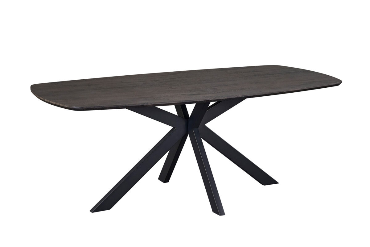 Eettafel Marrakech Deens ovaal 200 cm donkerbruin Industrieel – foto 5