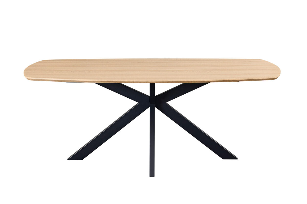 Eettafel Marrakech Deens ovaal 200 cm eiken naturel Industrieel – foto 4