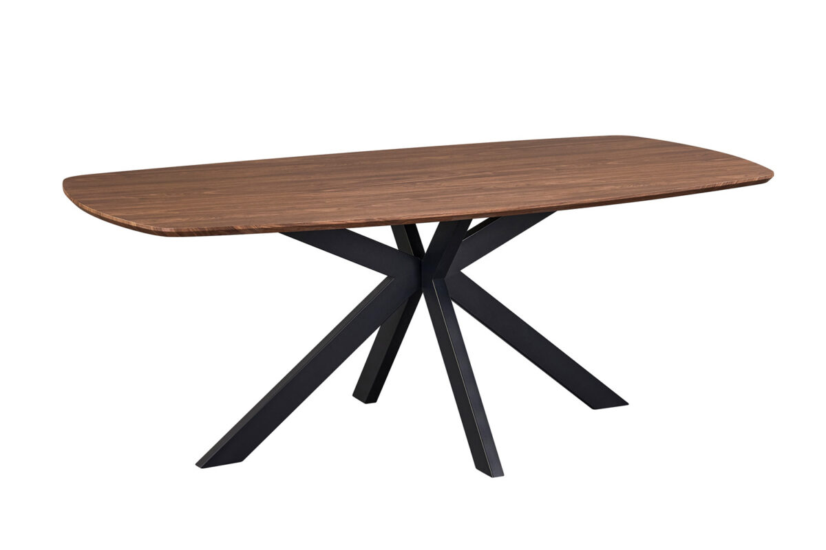 Eettafel Marrakech Deens ovaal 200 cm donker eiken Industrieel – foto 5