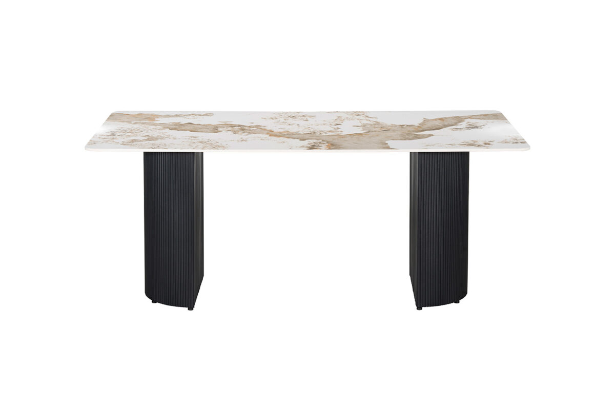 Eettafel Treviso 180x90 cm marmerlook wit Hotel chique – foto 4