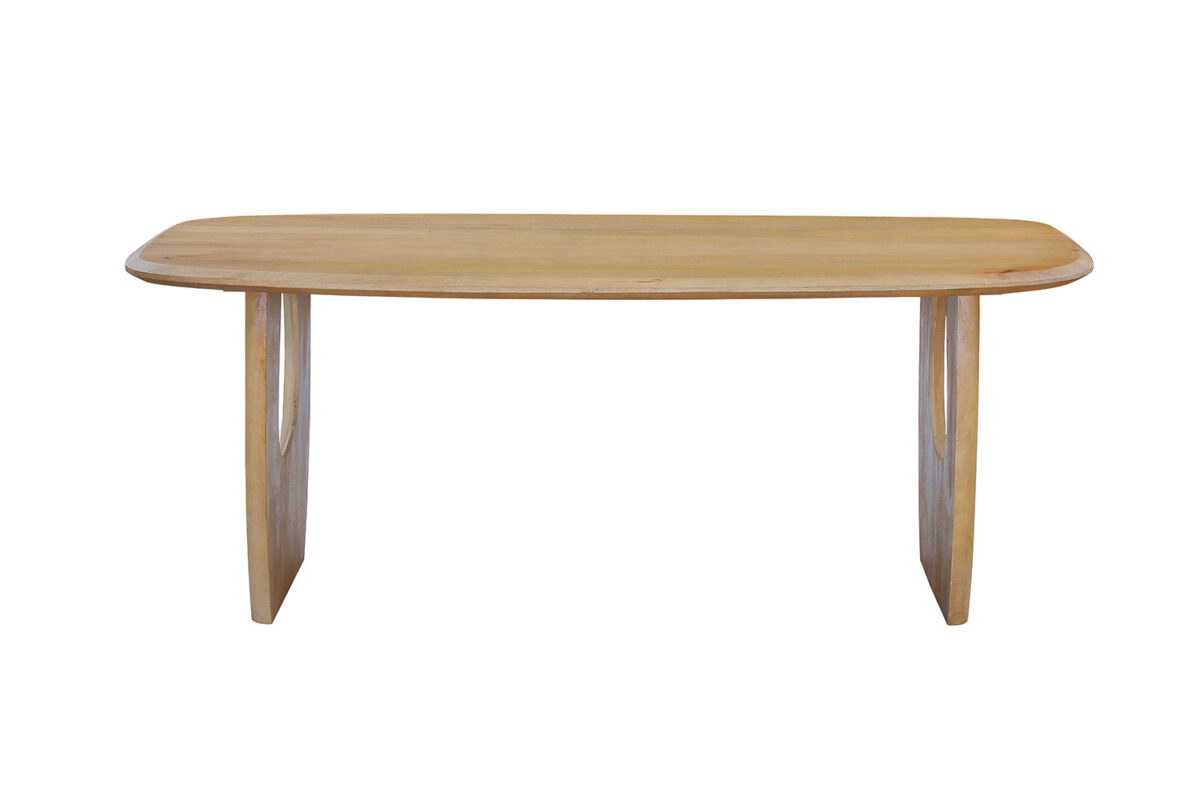 Eettafel Siracusa Deens ovaal 200 cm amandel mangohout Japandi – foto 4