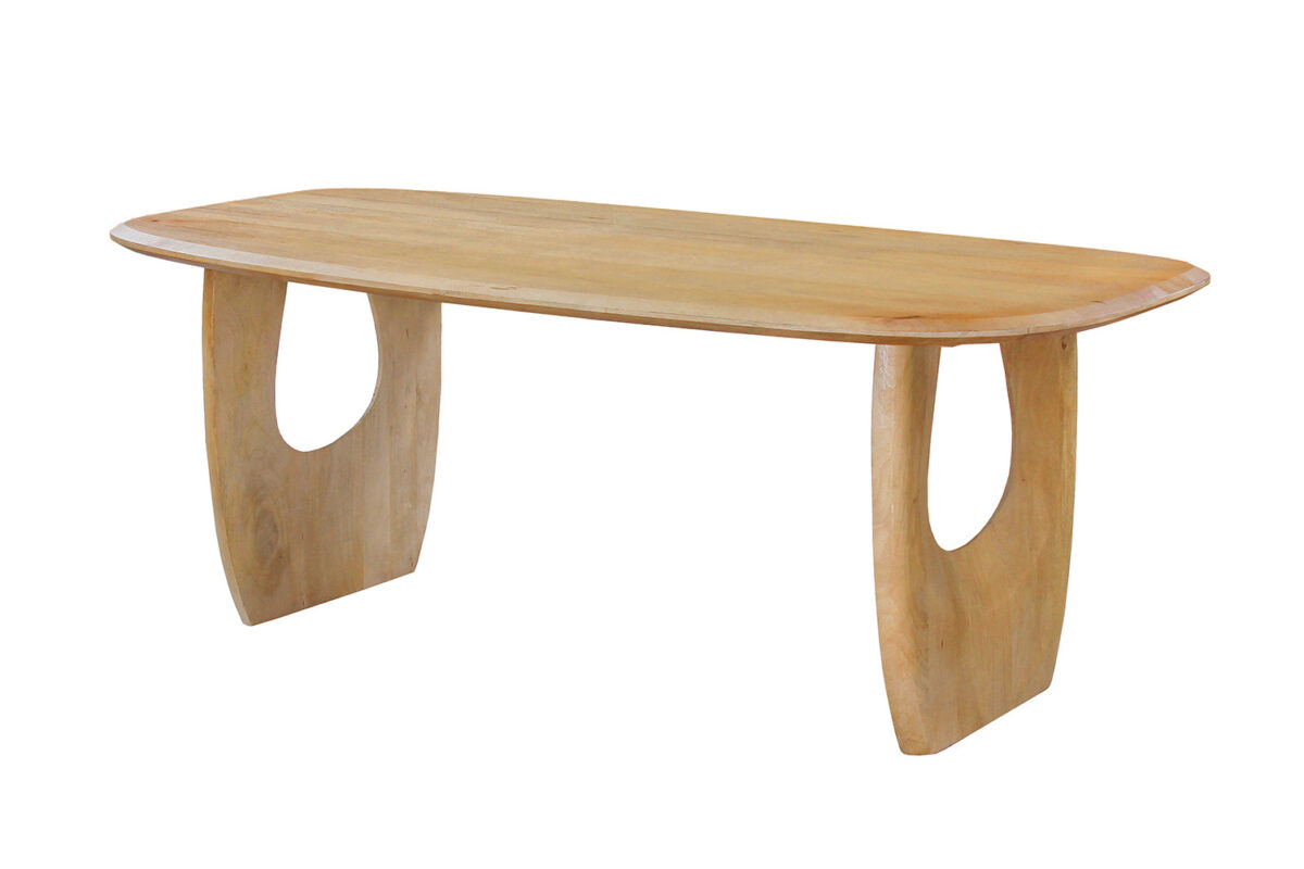 Eettafel Siracusa Deens ovaal 200 cm amandel mangohout Japandi – foto 6