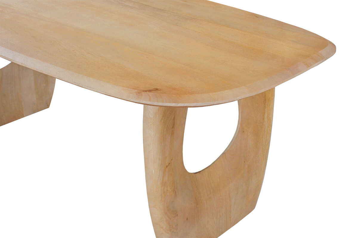 Eettafel Siracusa Deens ovaal 200 cm amandel mangohout Japandi – foto 7