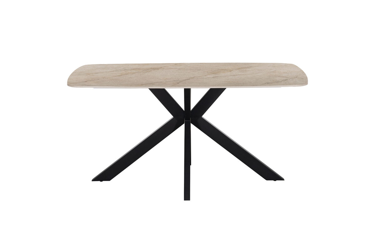 Eettafel Firenze Deens ovaal 160 cm steen beige Industrieel – foto 4