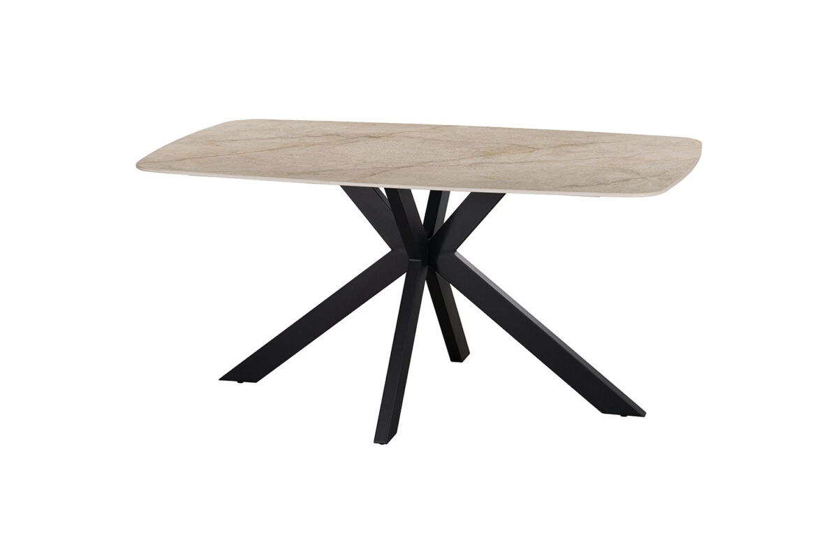 Eettafel Firenze Deens ovaal 160 cm steen beige Industrieel – foto 5