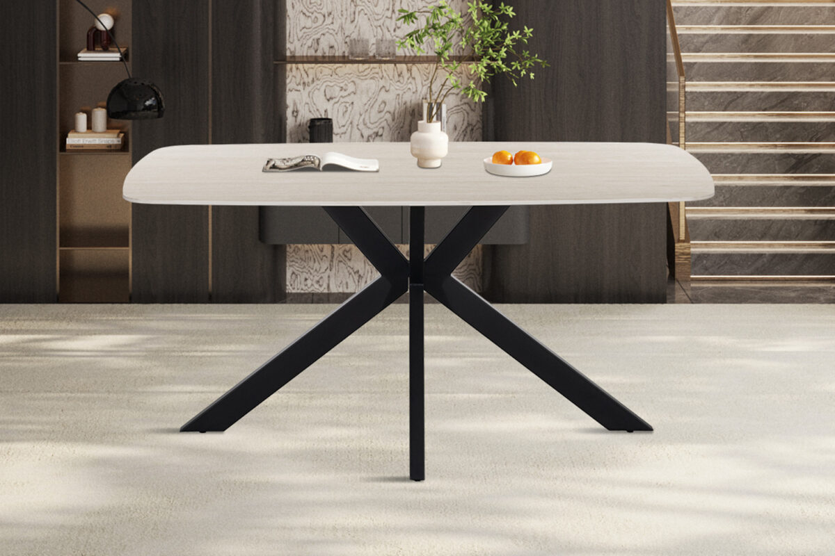 Eettafel Firenze Deens ovaal 160 cm steen barok grijs Industrieel – foto 3