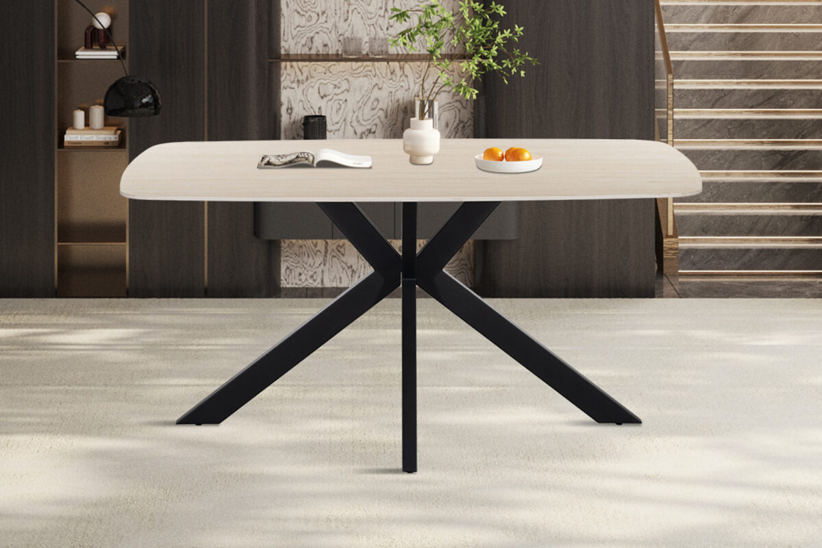 Eettafel Firenze Deens ovaal 160 cm steen barok beige Industrieel – foto 3