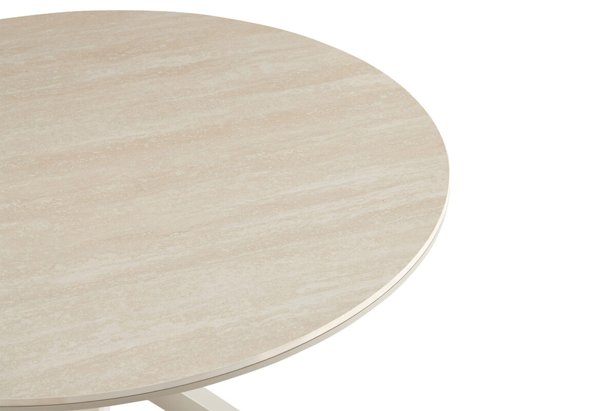 Eettafel Helsinki Rond 120 cm steen barok beige Scandinavisch – foto 6