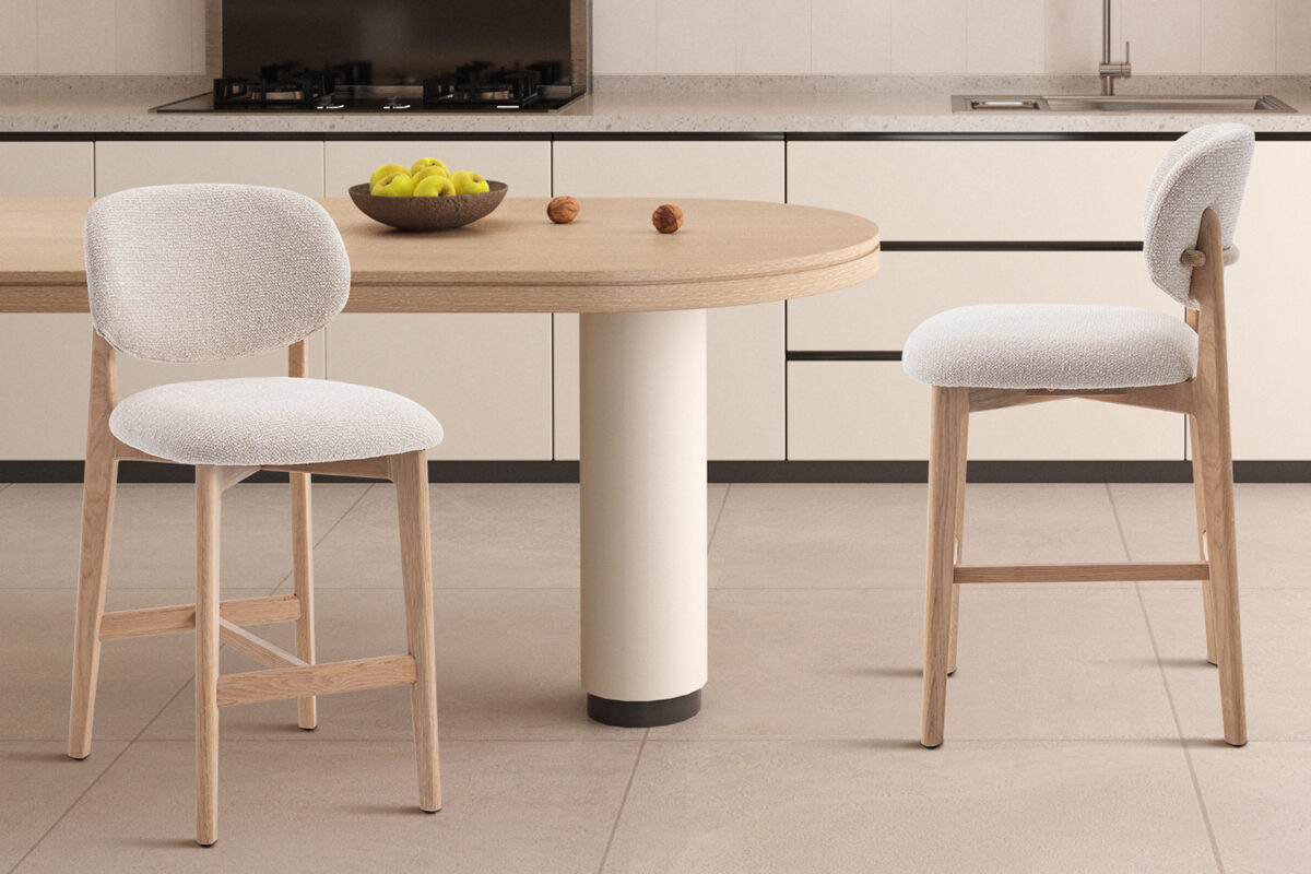 Counterstoel Cordoba Zonder armleuning naturel eiken beige