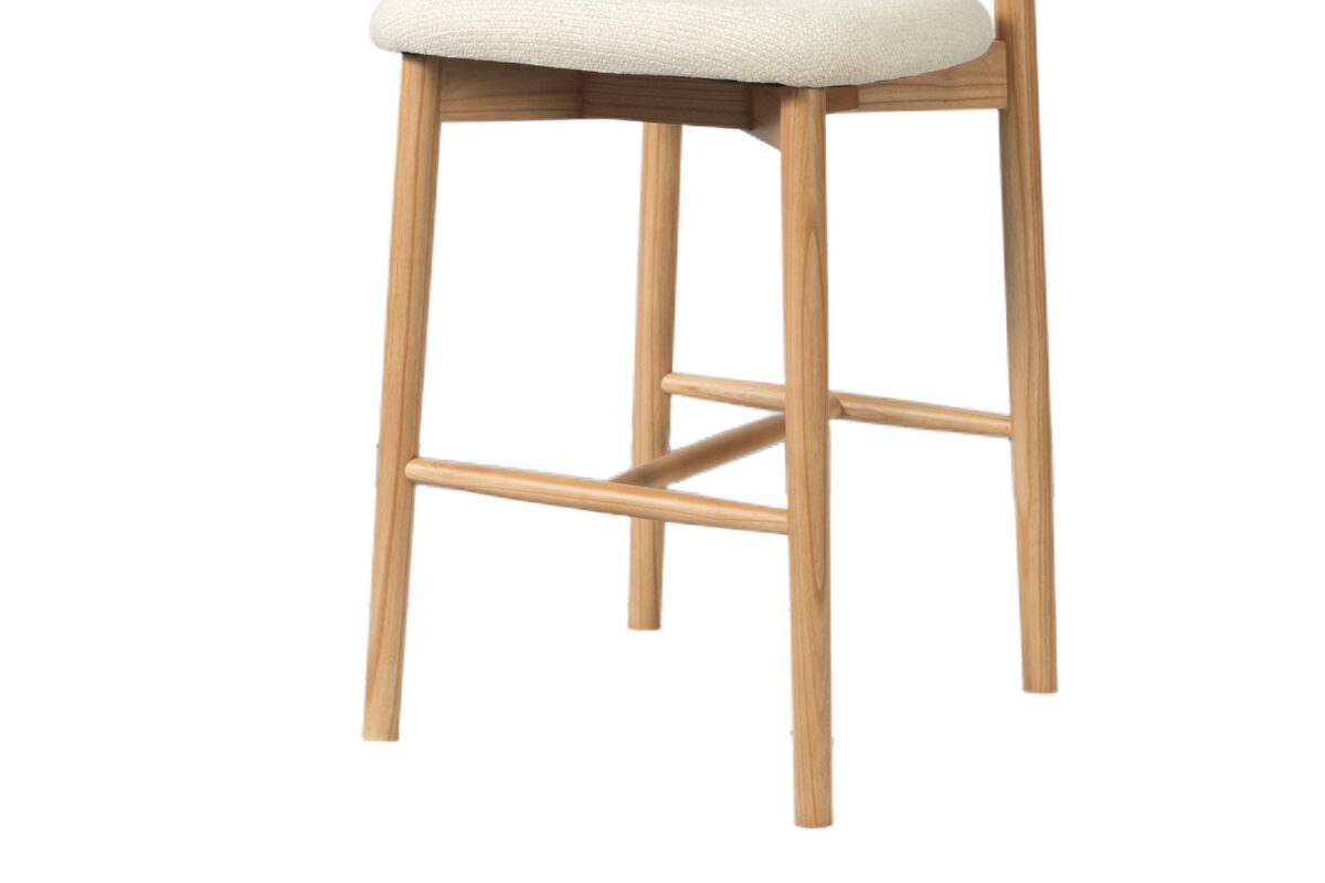 Counterstoel Torino Zonder armleuning naturel beige stof Japandi – foto 12