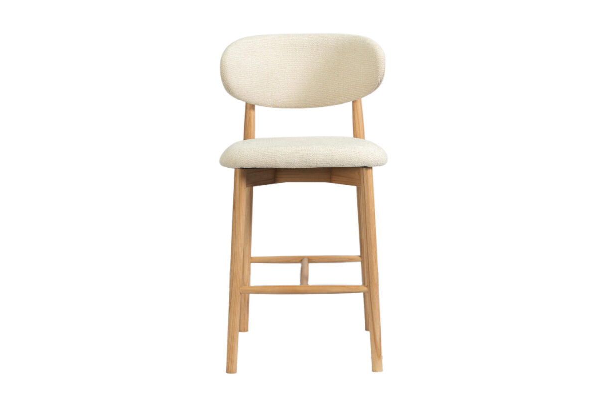 Counterstoel Torino Zonder armleuning naturel beige stof Japandi – foto 4