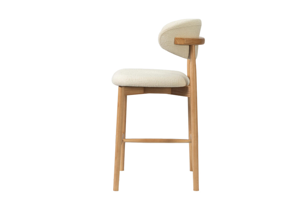 Counterstoel Torino Zonder armleuning naturel beige stof Japandi – foto 6
