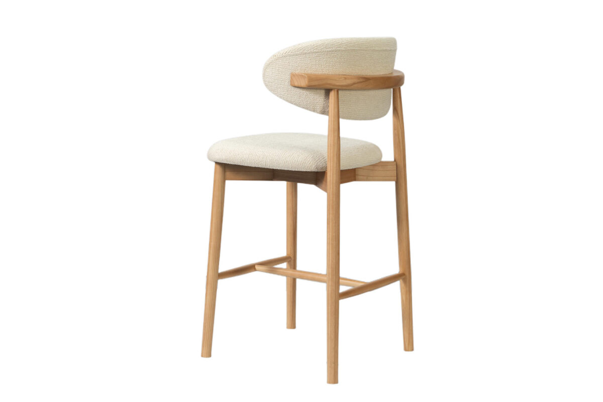 Counterstoel Torino Zonder armleuning naturel beige stof Japandi – foto 7