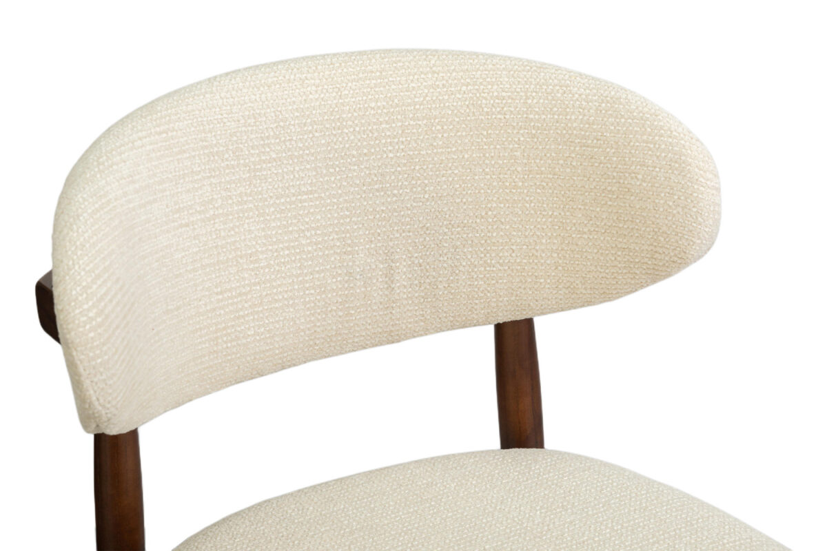 Counterstoel Torino Zonder armleuning walnoot beige stof Japandi – foto 10