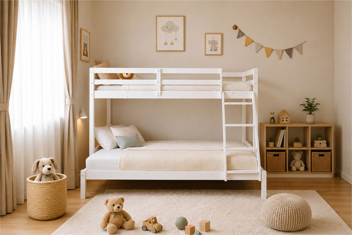 Stapelbed Stockholm 140/90x200 wit Scandinavisch