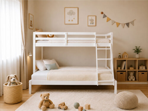Stapelbed Stockholm 140/90x200 wit Scandinavisch