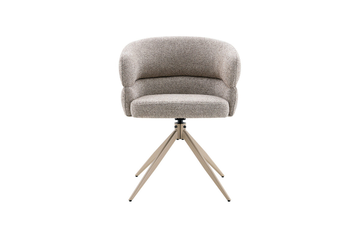 Draaibare eetkamerstoel Sanremo Met armleuning peper beige poot – foto 4