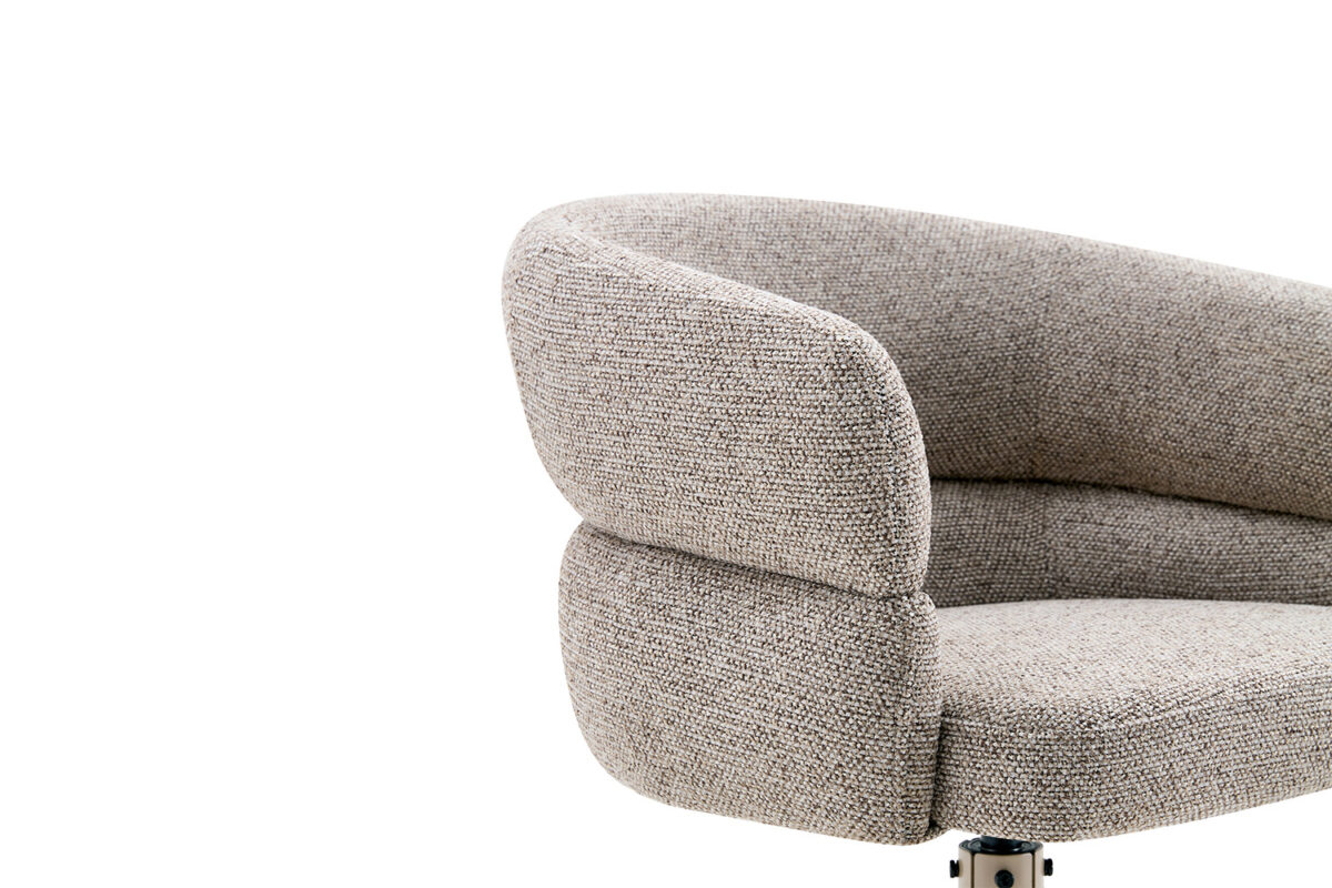 Draaibare eetkamerstoel Sanremo Met armleuning peper beige poot – foto 8