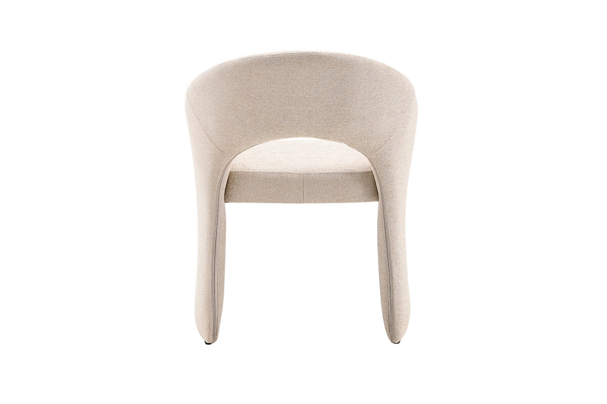 Eetkamerstoel Antibes Met armleuning beige stof Hotel chique – foto 7