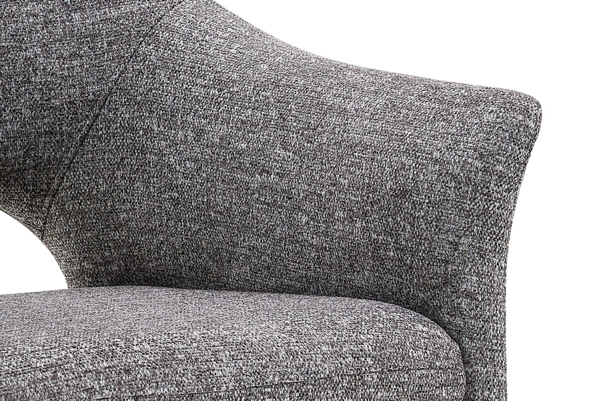 Eetkamerstoel Antibes Met armleuning grijs stof Hotel chique – foto 9