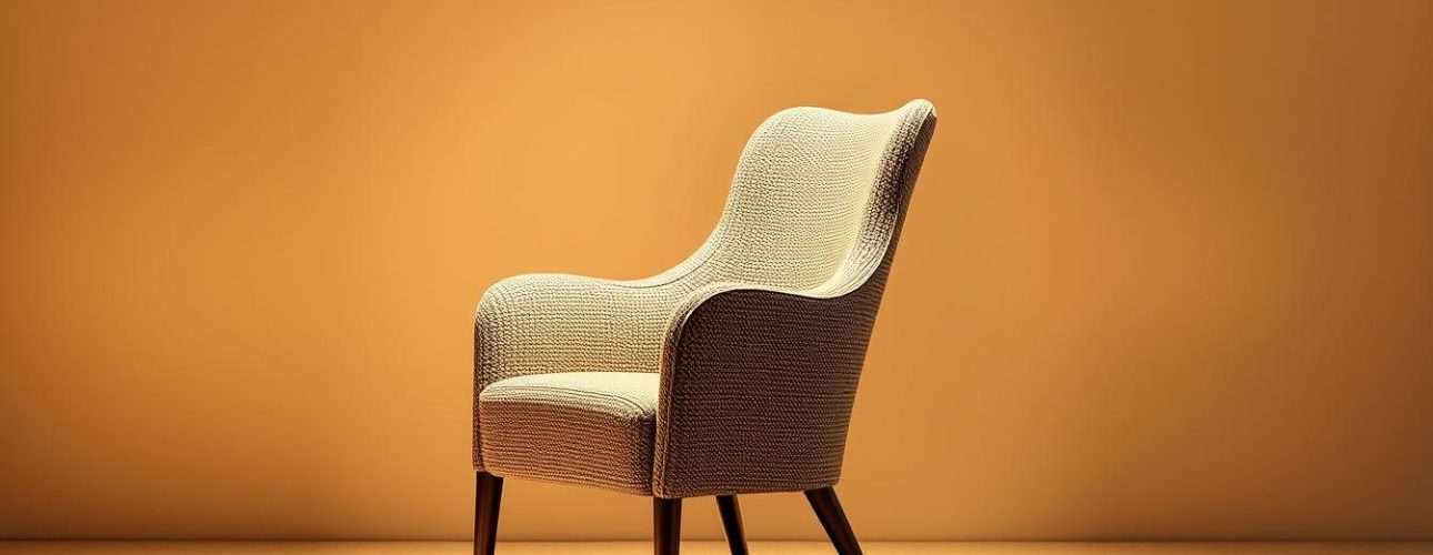 A luxurious bouclé eetkamerstoel set against a backdrop of elegant minimalism. The chair's soft, textured fabric invites touch, while its refined silhouette exudes sophistication. Warm, directional lighting casts a subtle glow, highlighting the chair's intricate weave and accentuating its sculptural form. The scene is framed by a clean, uncluttered space, allowing the chair's timeless beauty to take center stage. This image captures the essence of bouclé design - a harmonious blend of comfort and elegance that elevates the dining experience.