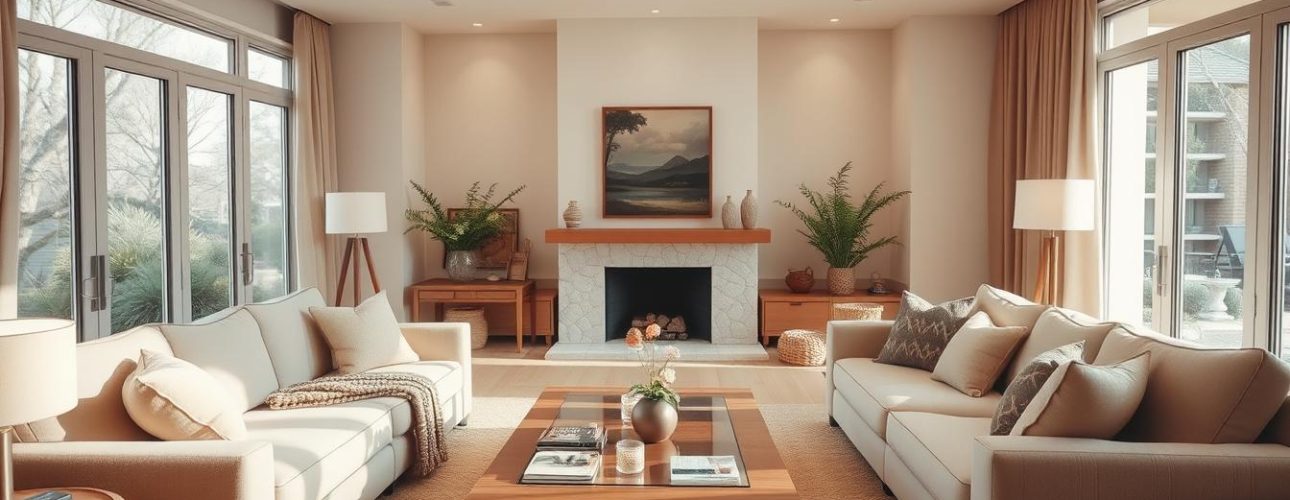 Beige woonkamer sfeer