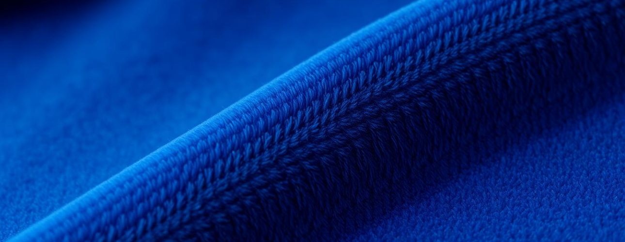 Close-up van fluweel stof met zichtbare poolstructuur