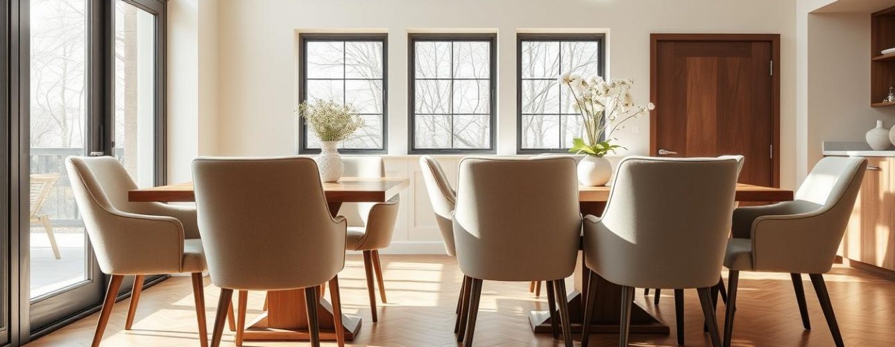 Elegante eetkamerstoelen met armleuning comfort in een moderne eethoek