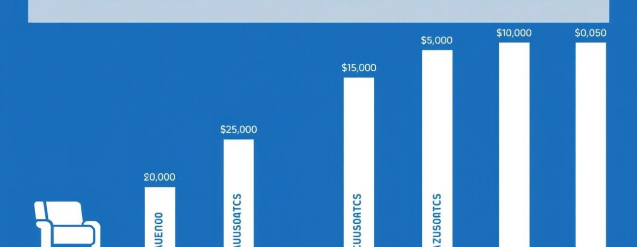 Grafiek die gemiddelde uitgaven aan meubels in Nederland toont, inclusief gemiddeld uit aan meubels per huishouden