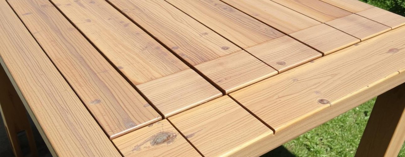 Houten tafel buiten rotten door vocht en weersinvloeden