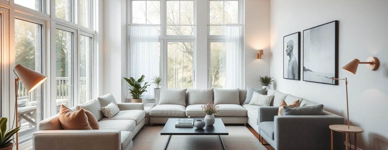 L-vormige woonkamer inrichten