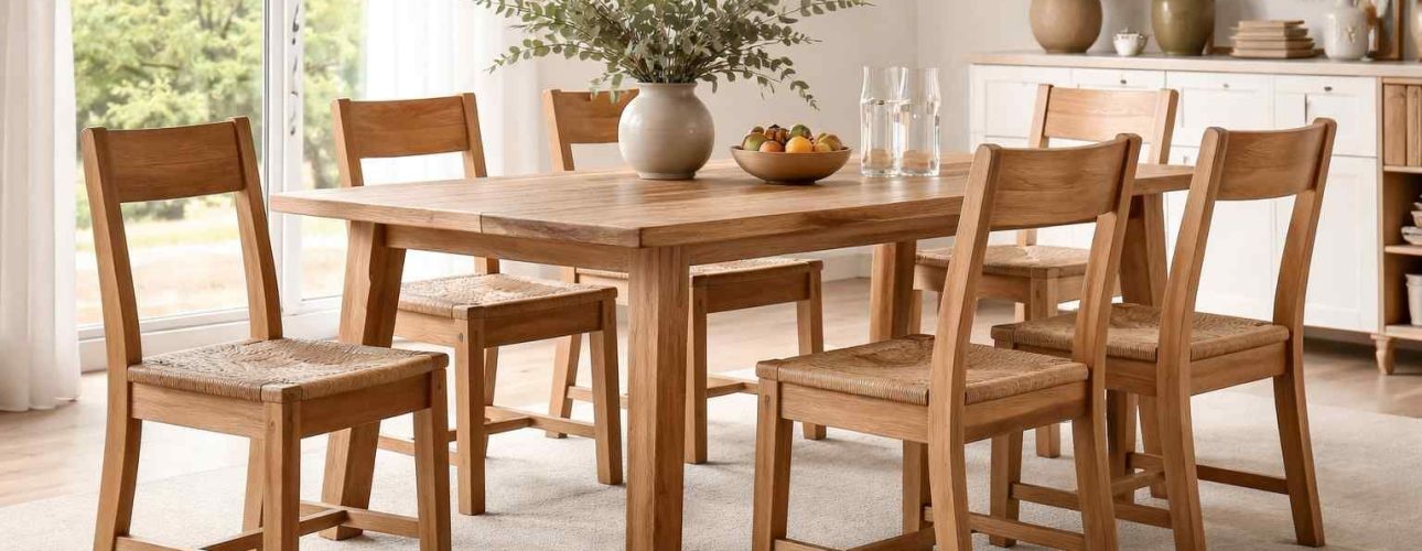 Massief houten eetkamerstoelen