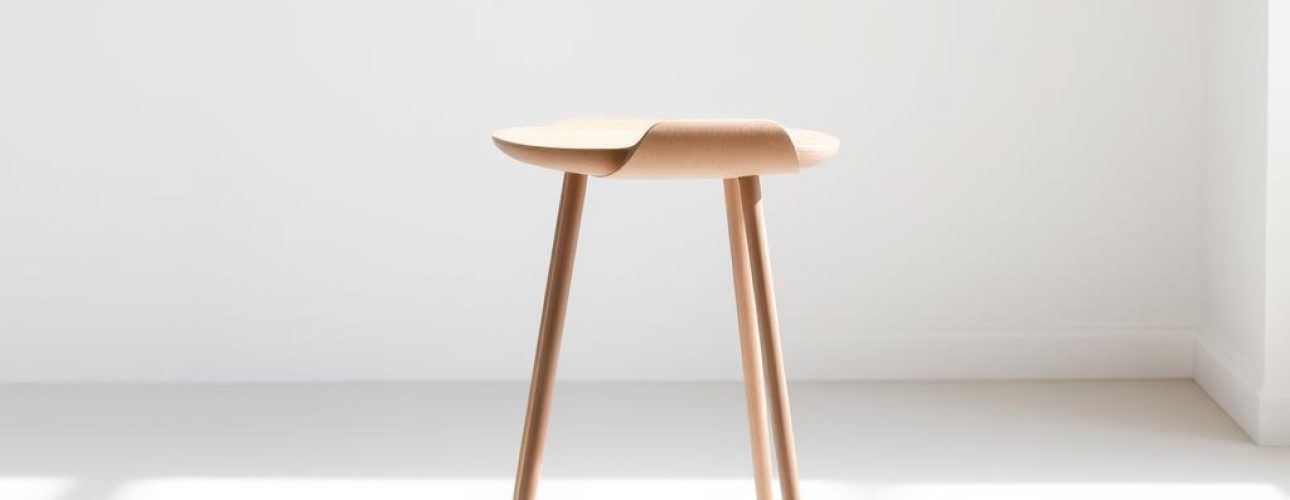 Moderne stoel in een minimalistisch interieur